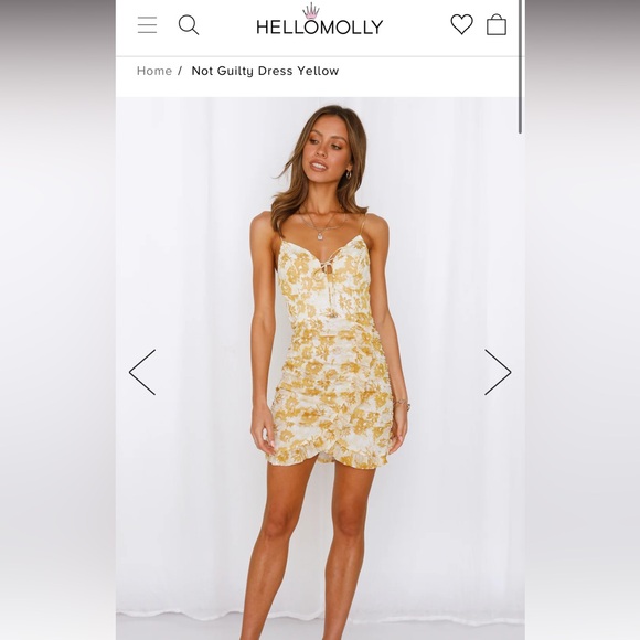 Hello Molly Not Guilty Yellow Summer Dress New with Tags! NWT - Picture 5 of 5